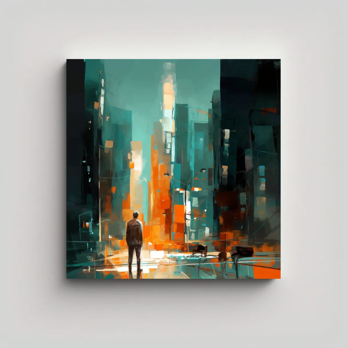 GENERICO - Cuadro Decorativo Esperando En Un Paraguas 70x70 Cm