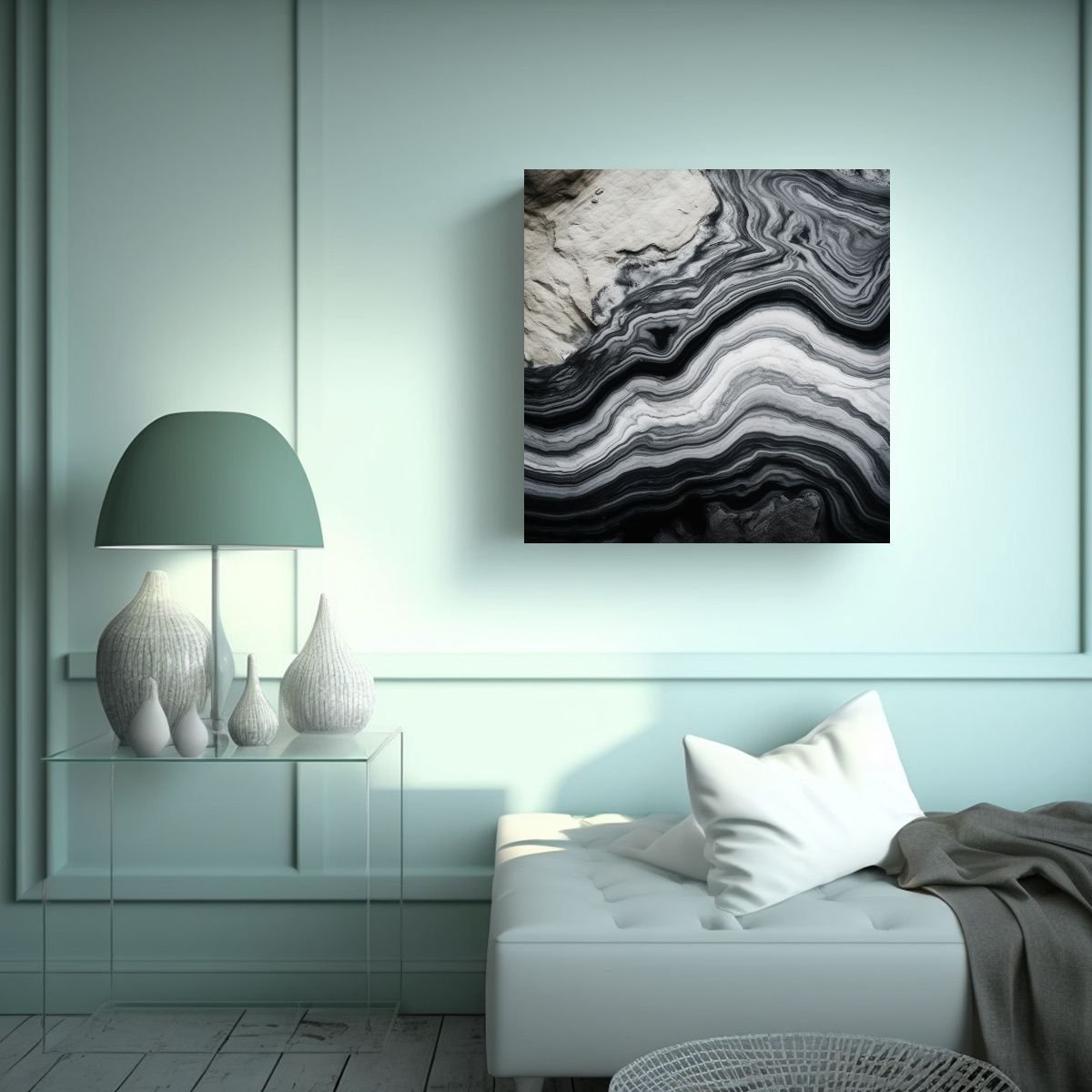 GENERICO - Cuadro Espectacular Estrellados En Mármol 90x90 Cm