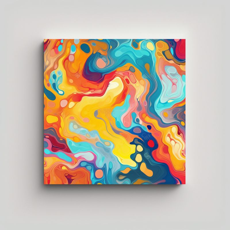 GENERICO - Pintura Decorativa De Textura De óleo Colorido 60x60 Cm