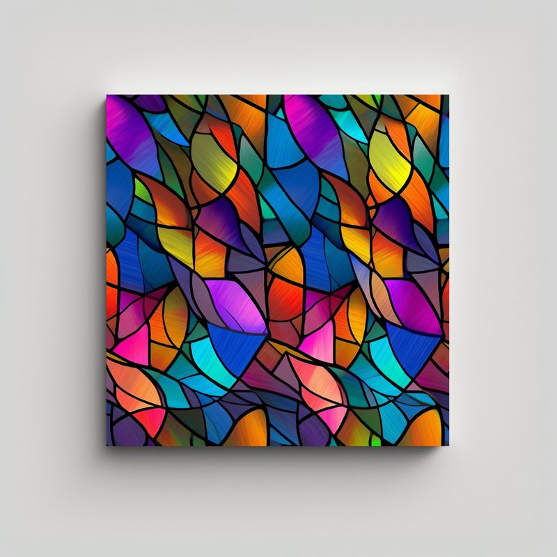 GENERICO - Cuadro Hermoso Dormitorio Vidriera Decorativa 50x50 Cm