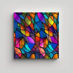 GENERICO - Cuadro Hermoso Dormitorio Vidriera Decorativa 50x50 Cm