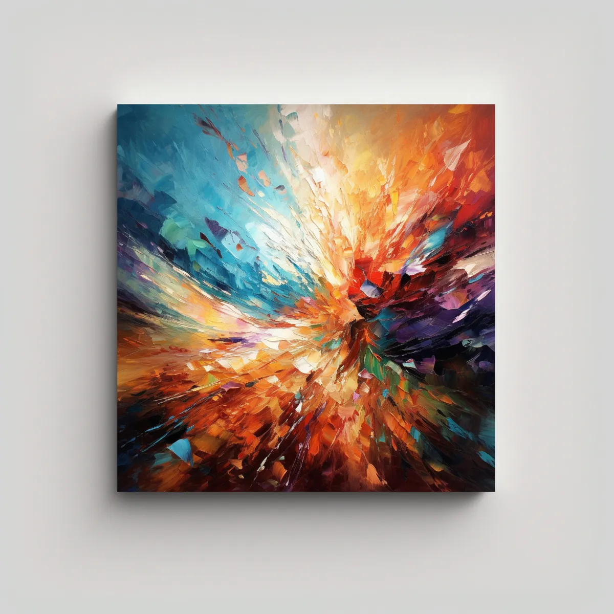 GENERICO - Lienzo De Tela Acuarela Arte Abstracto Creativo 70x70 Cm