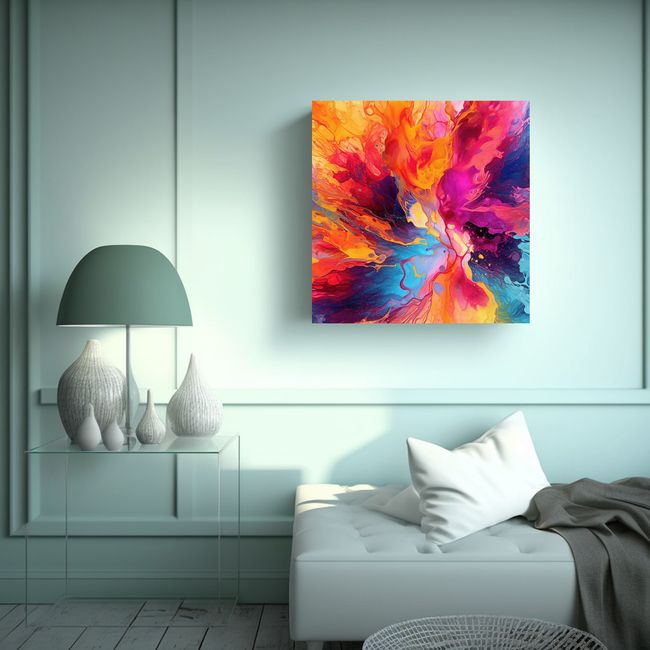 GENERICO - Pinturas Decorativas De Arte Digital Intensas, 90x90 Cm