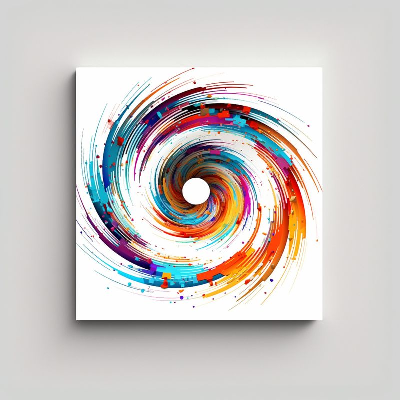 GENERICO - Tela Cuadrada Mágica Con Patrón Geométrico De 80x80 Cm