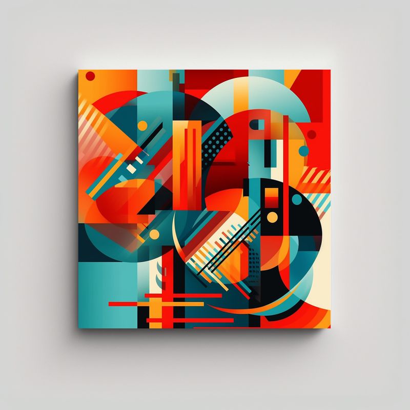 GENERICO - Lienzo De Tela Expresión Abstracta Para 70x70 Cm