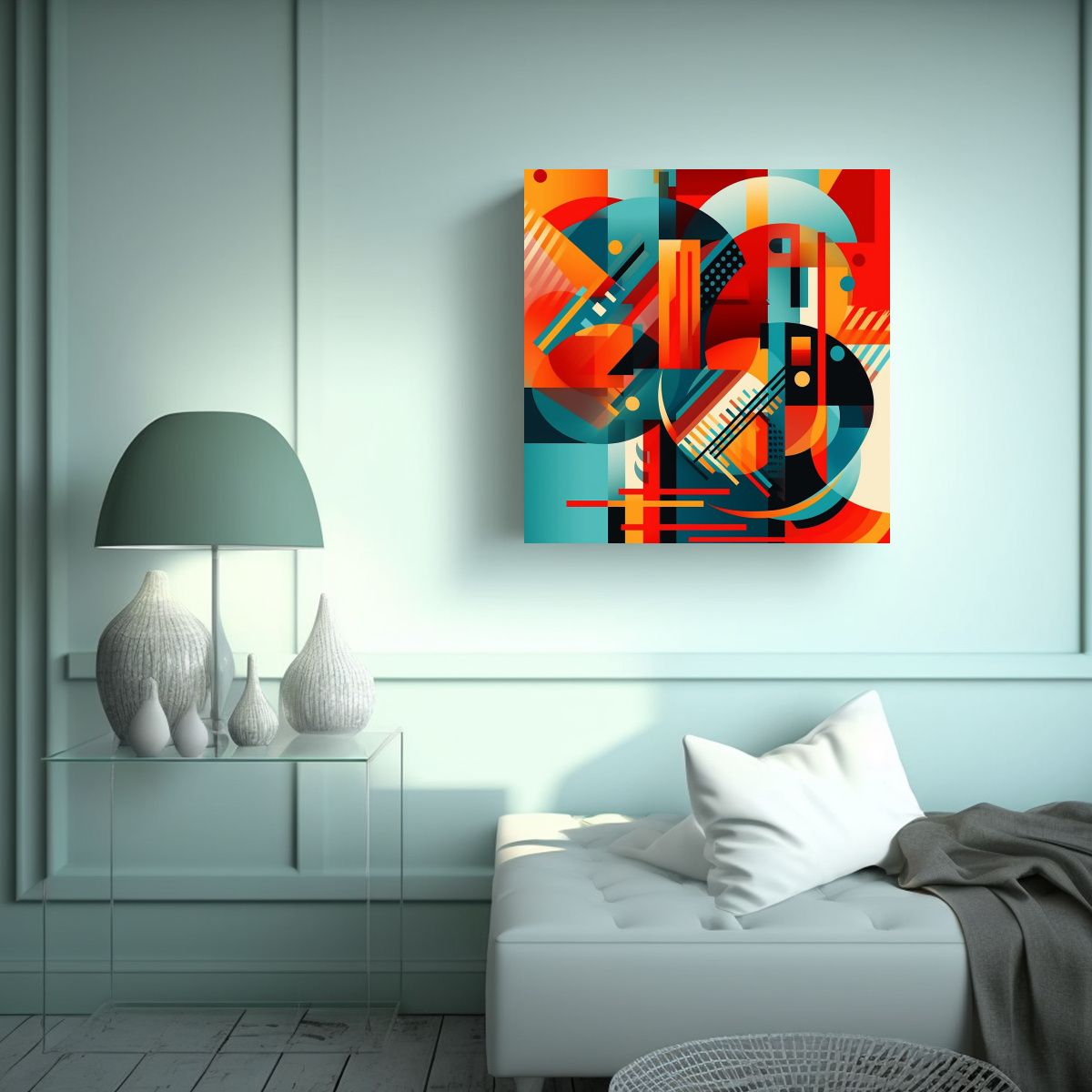 GENERICO - Lienzo De Tela Expresión Abstracta Para 60x60 Cm