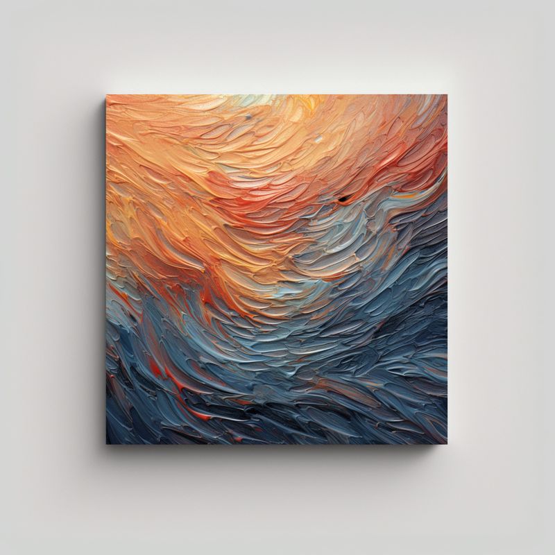 GENERICO - Pinturas Decorativas En Bastidor Con Texturas 50x50 Cm