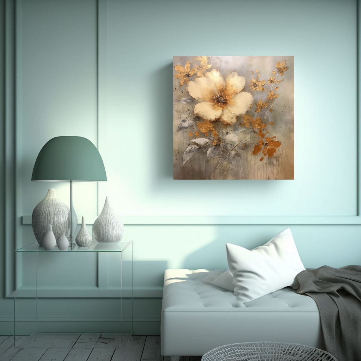 GENERICO - Exposición Arte De Pared Floral Vanguardia: 50x50 Cm.
