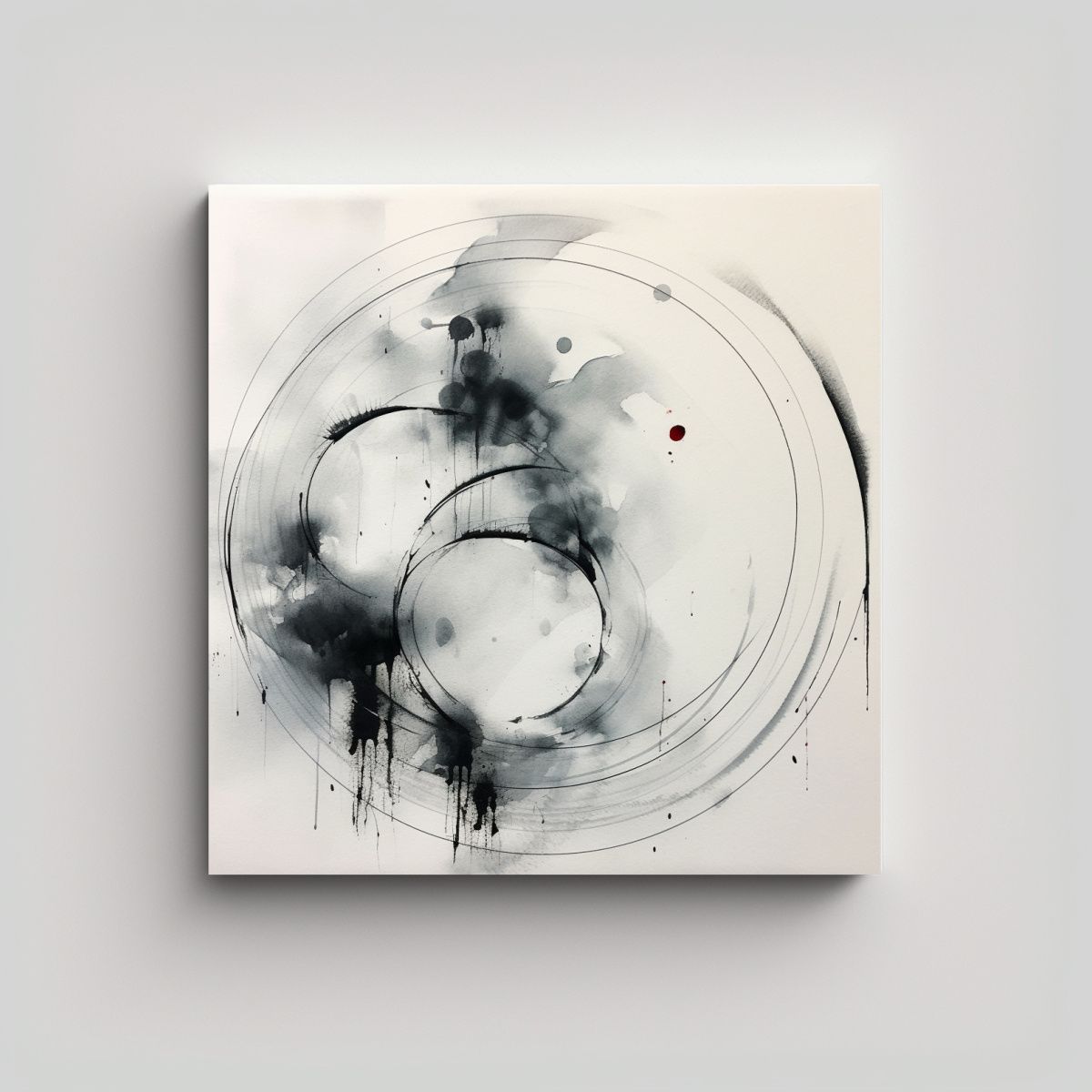 GENERICO - Cuadro Movimiento Belleza Arte Oriental Círculos 80x80 Cm