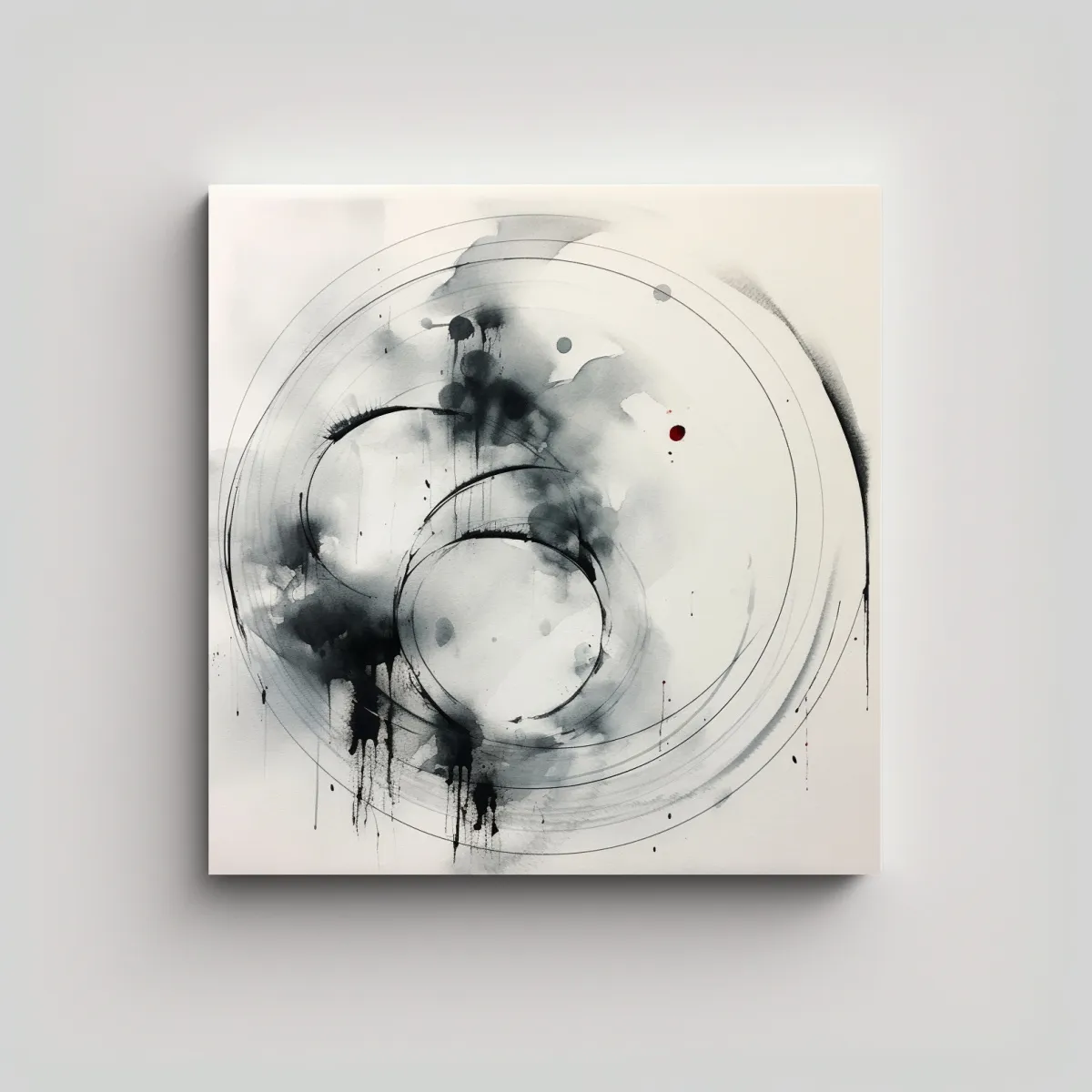 GENERICO - Cuadro Movimiento Belleza Arte Oriental Círculos 50x50 Cm