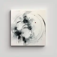 GENERICO - Cuadro Movimiento Belleza Arte Oriental Círculos 50x50 Cm