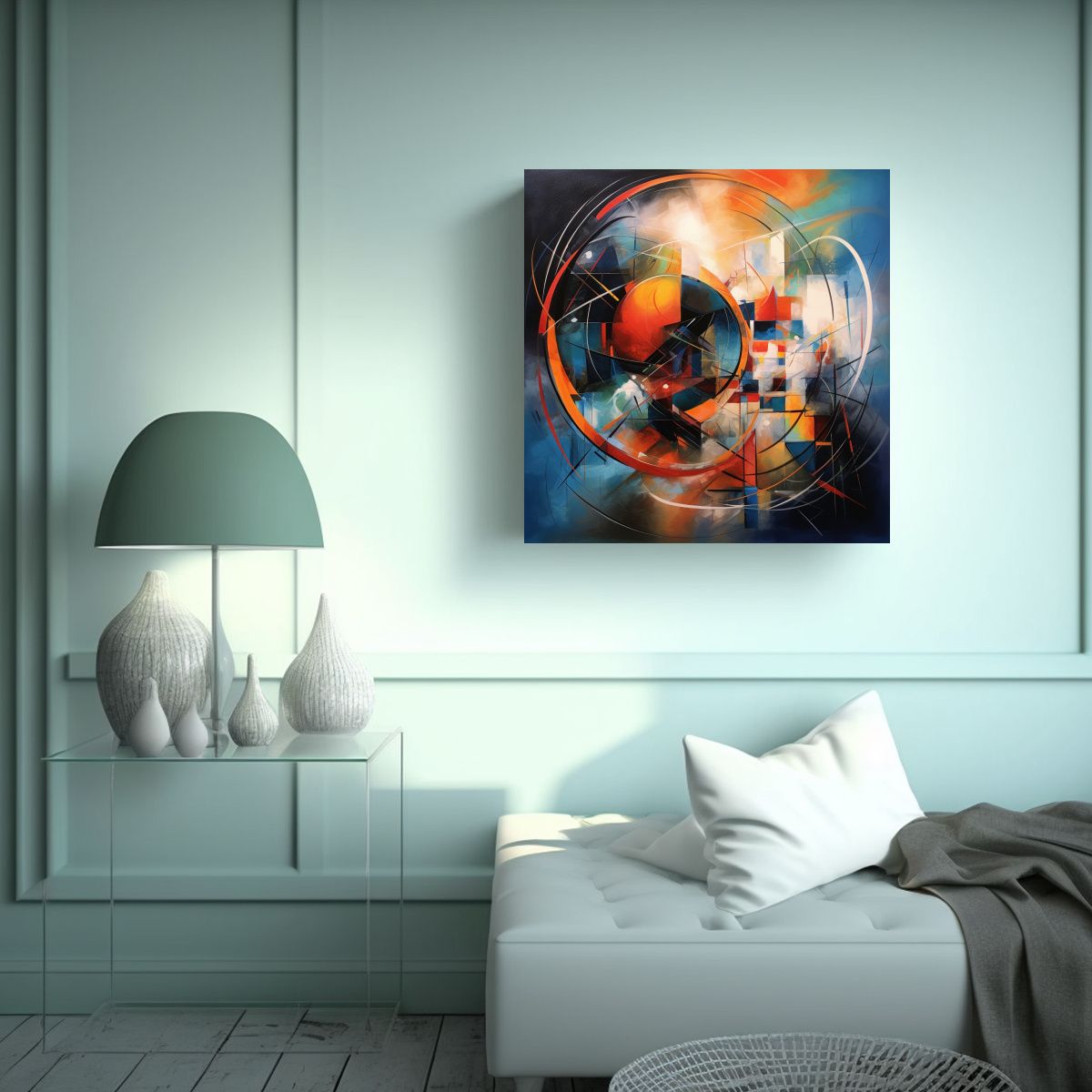 GENERICO - Pintura Decorativa Abstracta Hermosa En Textura 70x70 Cm