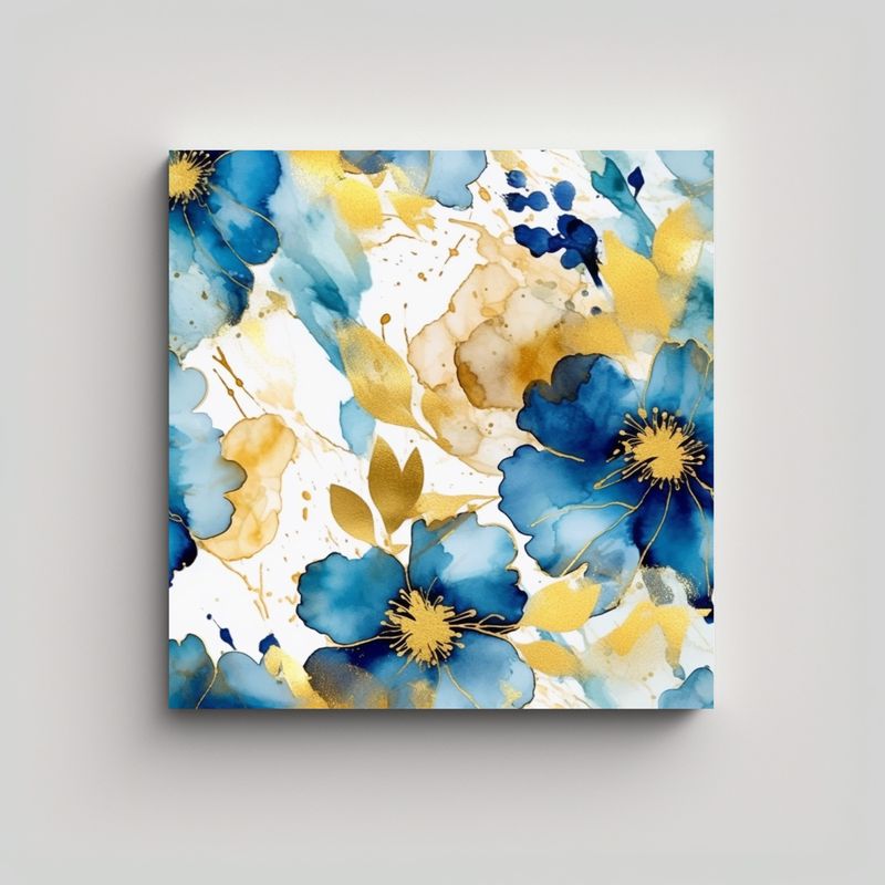 GENERICO - Lienzo Tela Alta Calidad Perspectiva Azul Con 80x80 Cm