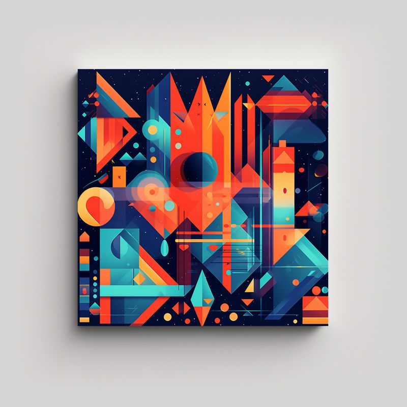 GENERICO - Pintura Decorativa: Composición Equilibrada De 70x70 Cm