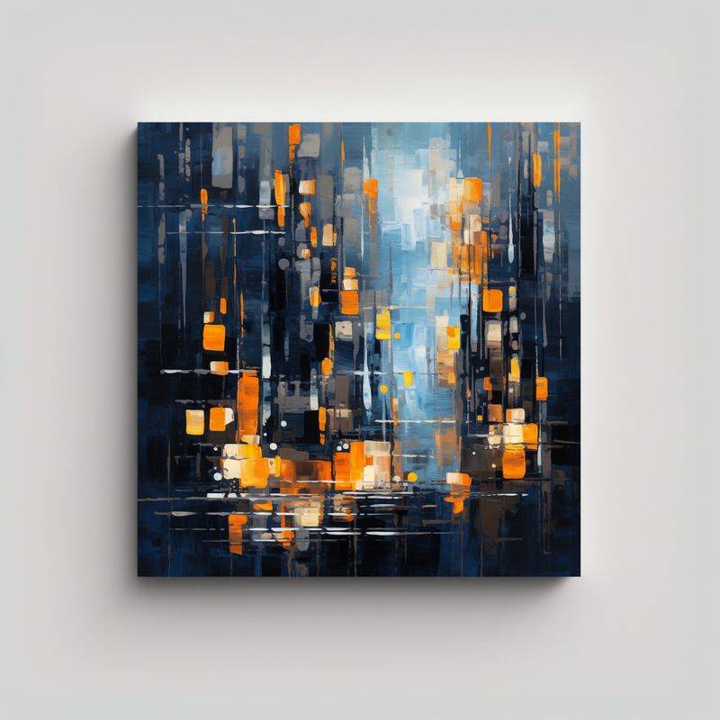 GENERICO - Tela En Bastidor Decoración Calidez De Arte 70x70 Cm
