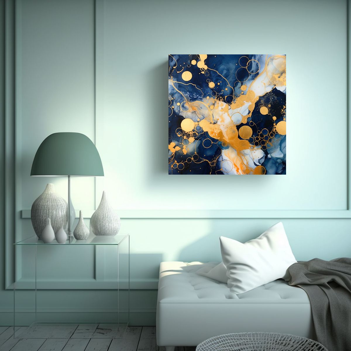 GENERICO - Decoración De Oficina: Cuadro Moderno De Tinta 90x90 Cm