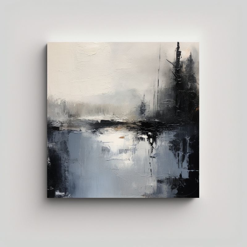 GENERICO - Cuadro Abstracto Contemporáneo Del Movimiento De 60x60 Cm
