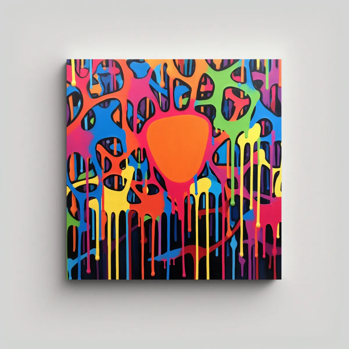 GENERICO - Pintura Lienzo Patrón Intenso Hecha A Mano 50x50 Cm