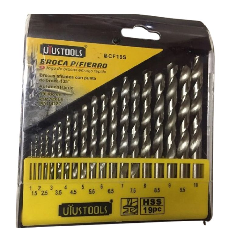 UYUSTOOL - Brocas Para Fierro Uyustools Hss , 19 Pcs.