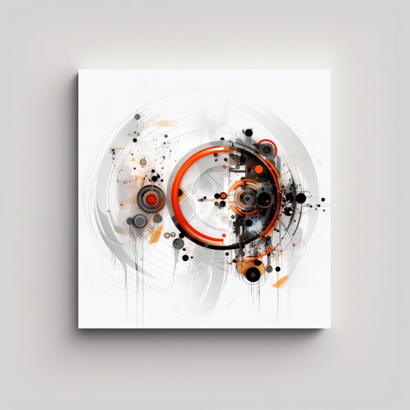 GENERICO - Pintura Abstracta En Lienzo Sublimado Sobre Tela 80x80 Cm