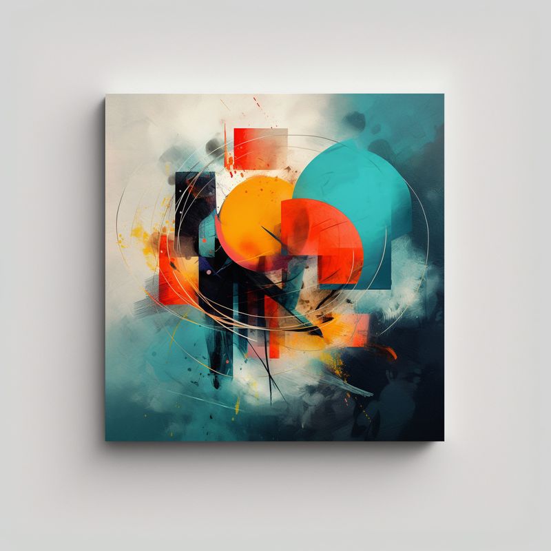 GENERICO - Composición Abstracta De Luminosidad En Imagen 80x80 Cm