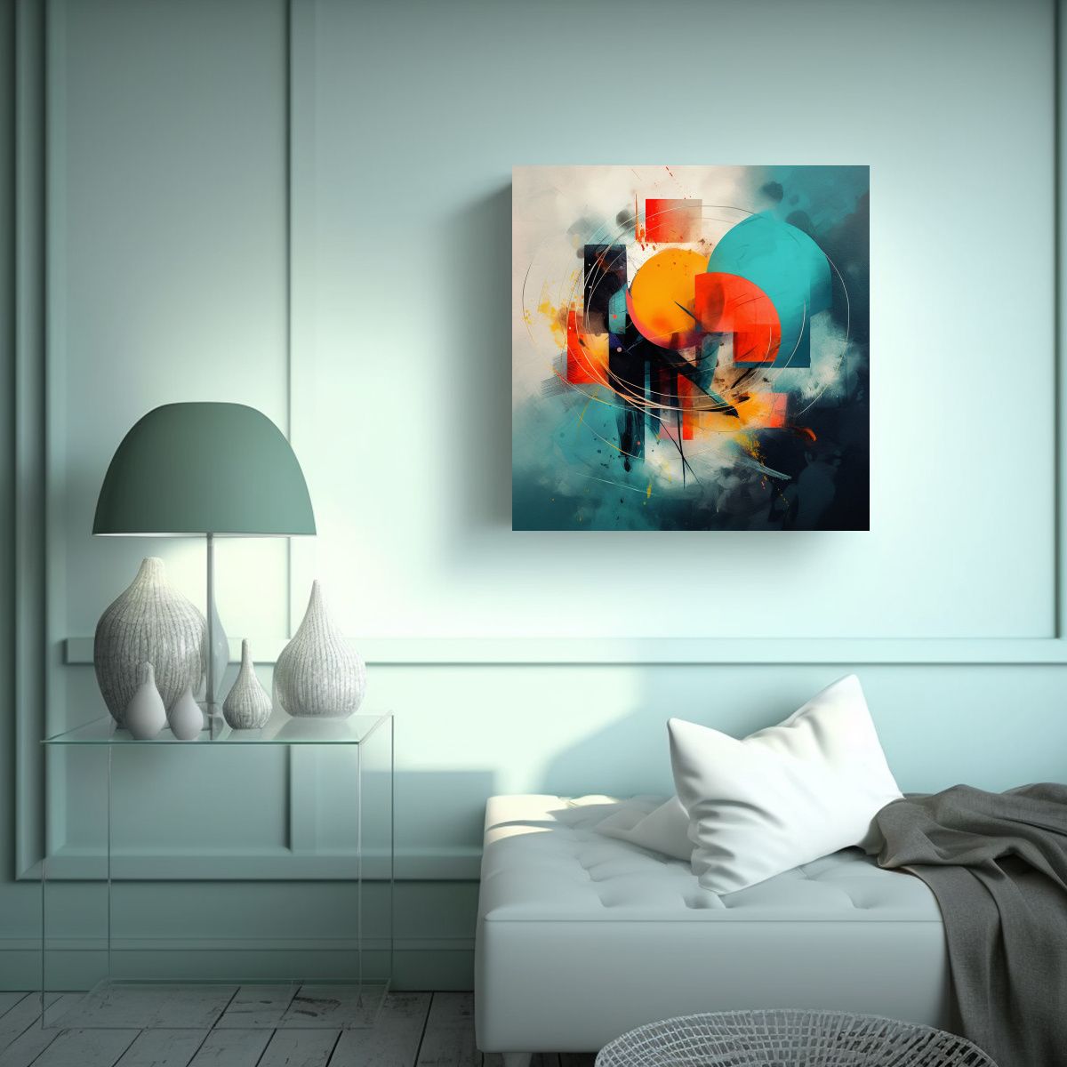 GENERICO - Composición Abstracta De Luminosidad En Imagen 70x70 Cm