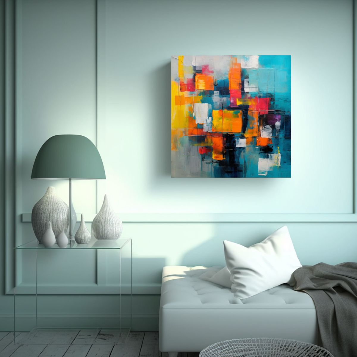 GENERICO - Adorno Lienzo Hermoso Estilo Matisse Pero 90x90 Cm