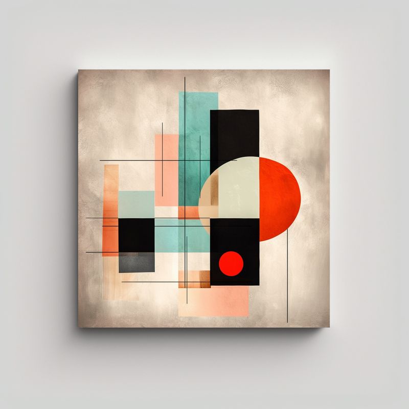 GENERICO - Cuadros Abstractos Modernos Minimalistas Para 90x90 Cm