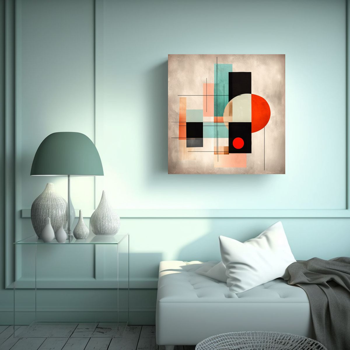 GENERICO - Cuadros Abstractos Modernos Minimalistas Para 50x50 Cm