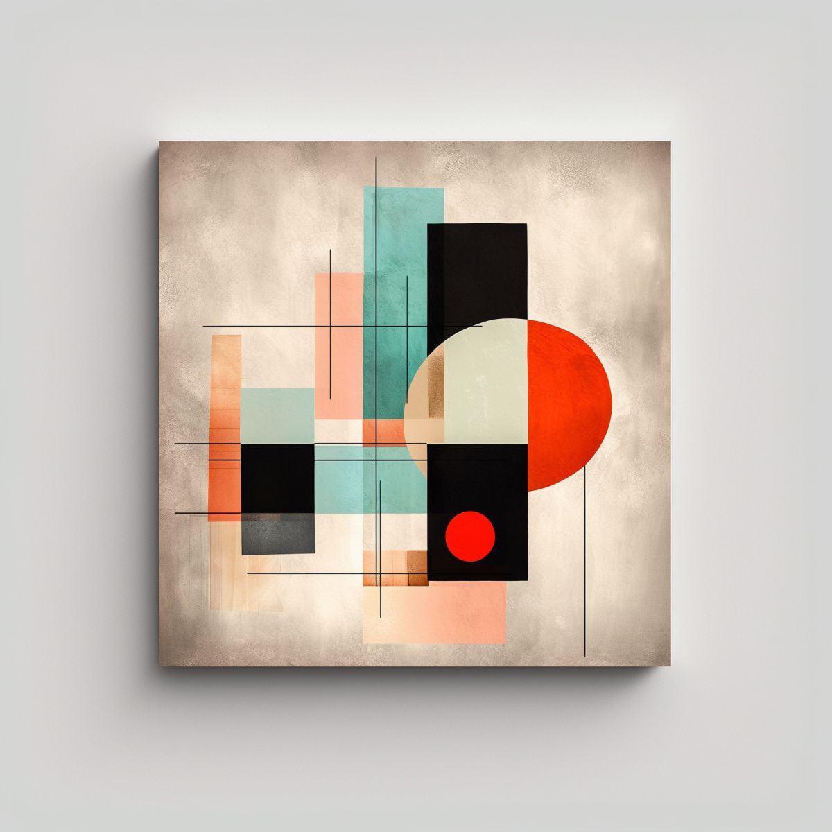 GENERICO - Cuadros Abstractos Modernos Minimalistas Para 60x60 Cm