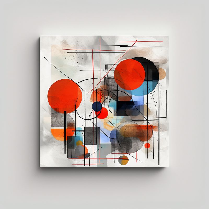 GENERICO - Lienzo Espectacular Hogar Deco Arte Tradicional Y 80x80 Cm