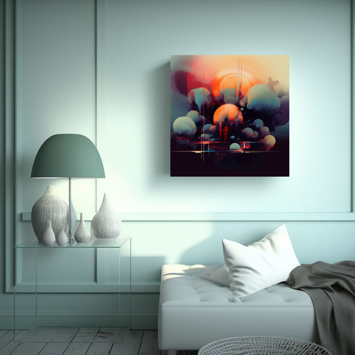 GENERICO - 1 Cuadro Diseño Interiores: Arte Decorativo Para 70x70 Cm