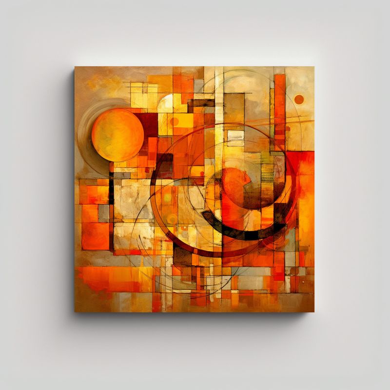 GENERICO - Cuadro De Decoración Para Sala: Moderna Pintura 60x60 Cm