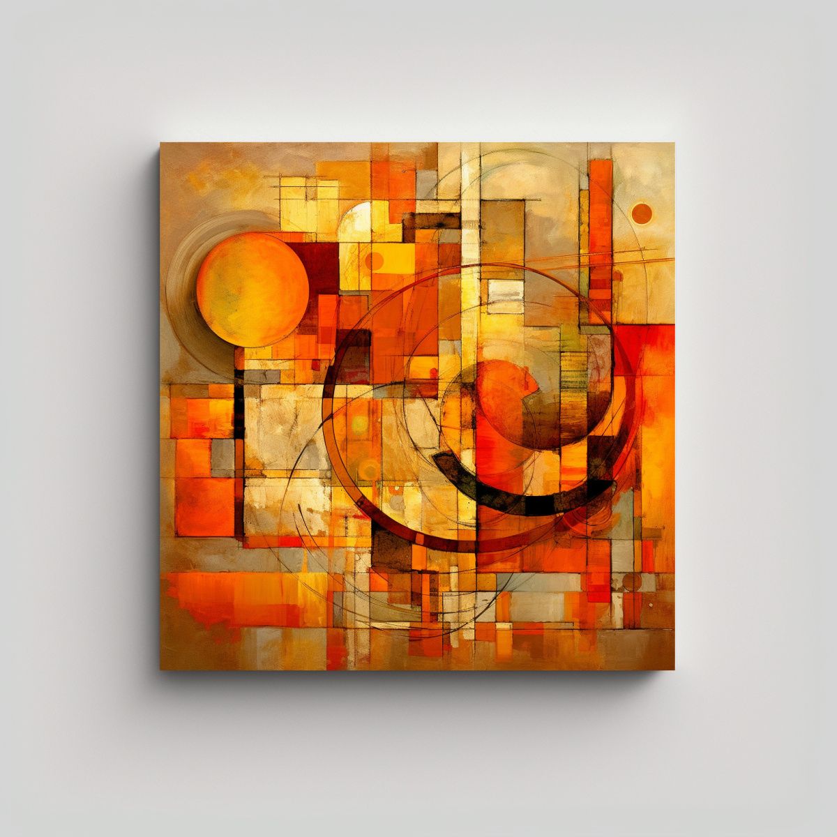 GENERICO - Cuadro De Decoración Para Sala: Moderna Pintura 50x50 Cm