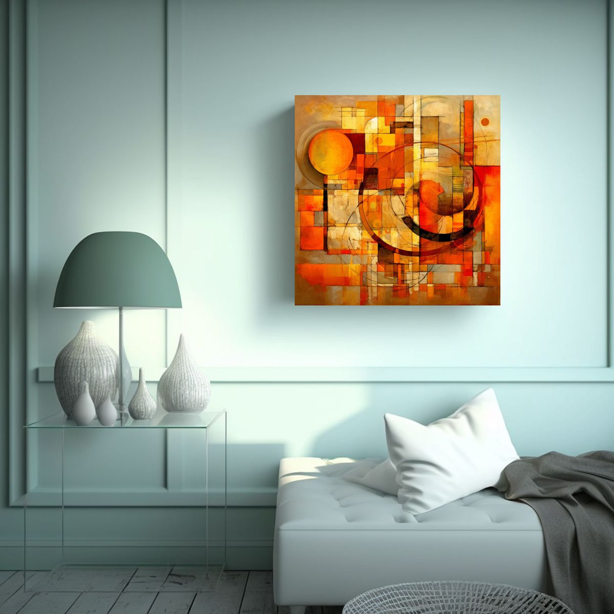 GENERICO - Cuadro De Decoración Para Sala: Moderna Pintura 50x50 Cm