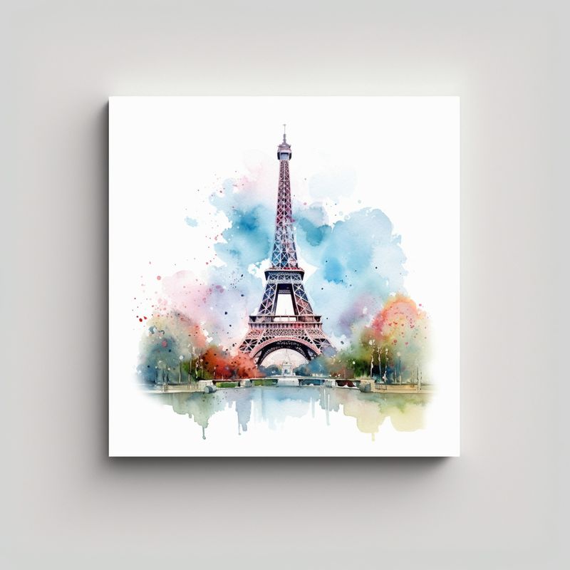 GENERICO - Cuadro Creativa Unica De La Torre Eiffel Estilo 90x90 Cm