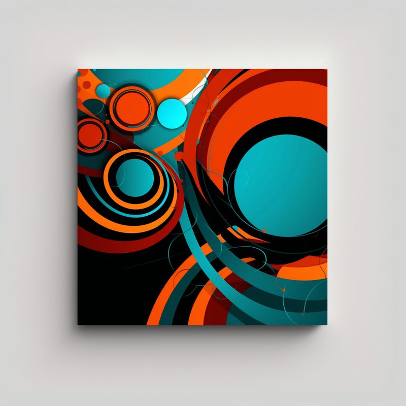 GENERICO - Pinturas Decorativas Abstractas En Bastidor Con 60x60 Cm