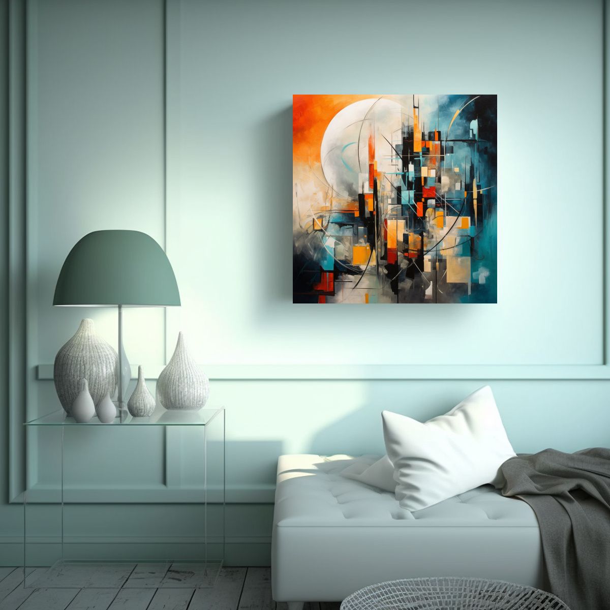 GENERICO - Pintura Decorativa Abstracta Adorable En Lienzo 70x70 Cm