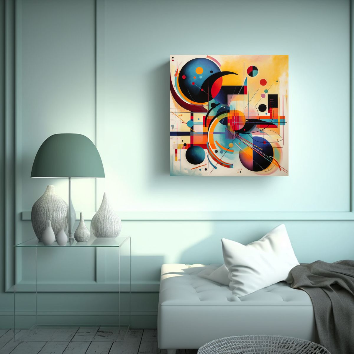 GENERICO - Pintura Decorativa Estilo Kandinsky: Arte 70x70 Cm.