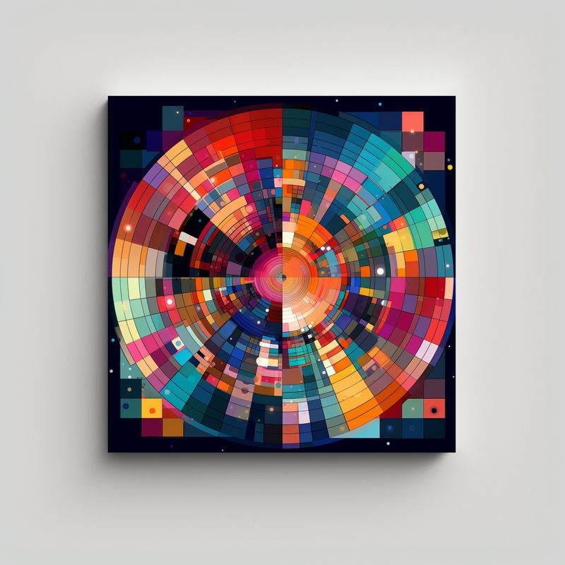 GENERICO - Cuadro Artístico Colorido E Impactante Con 80x80 Cm