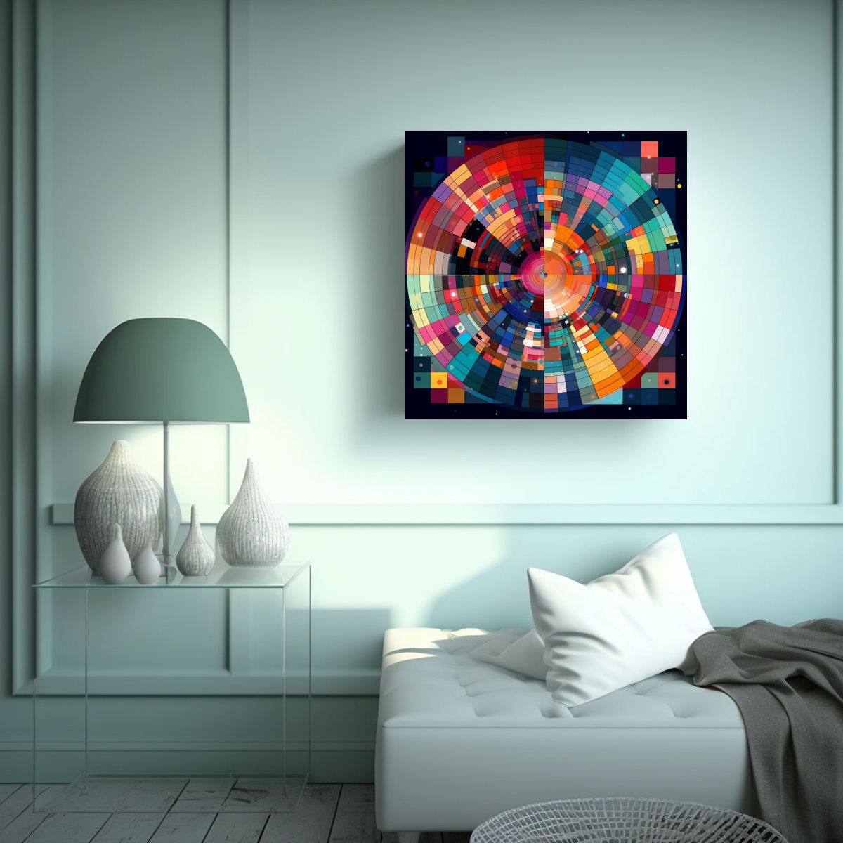 GENERICO - Cuadro Artístico Colorido E Impactante Con 70x70 Cm