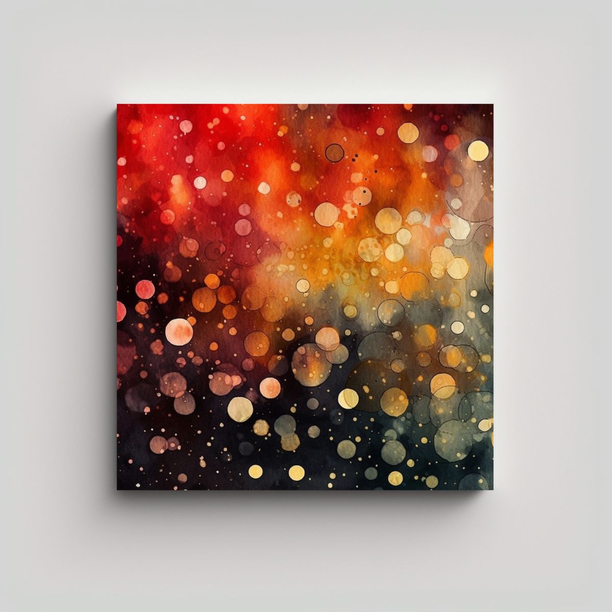 GENERICO - Pintura Decorativa Salón En Acuarela Con 70x70 Cm