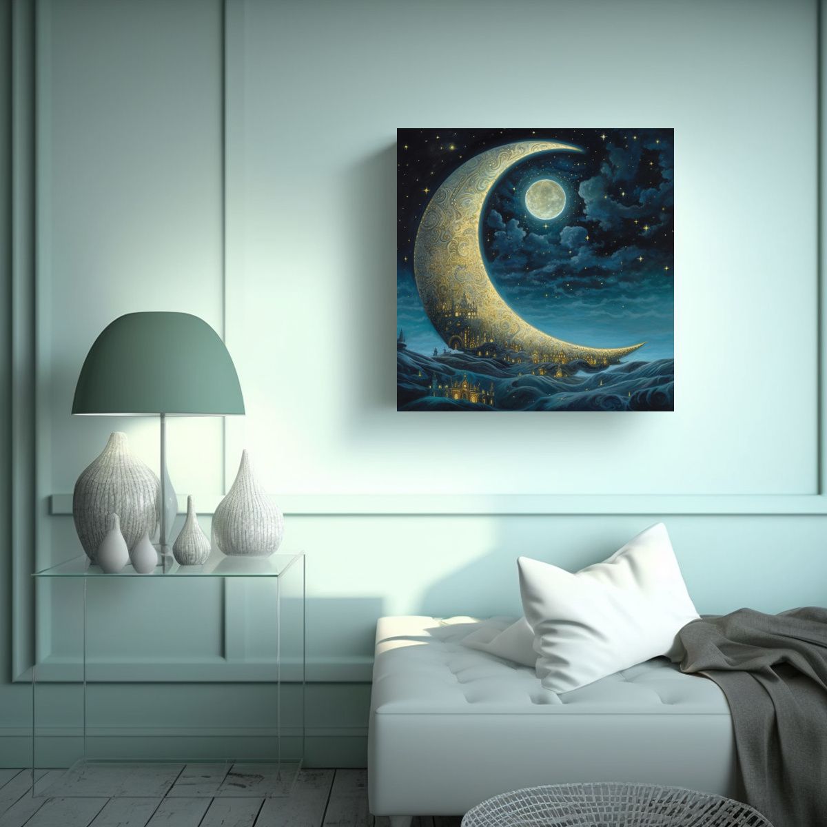 GENERICO - Pinturas Decorativas Nocturnas De Concepto Hogar 60x60 Cm