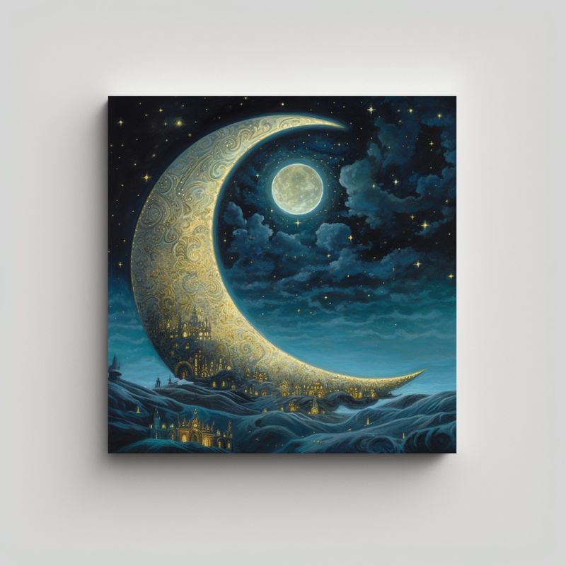 GENERICO - Pinturas Decorativas Nocturnas De Concepto Hogar 70x70 Cm