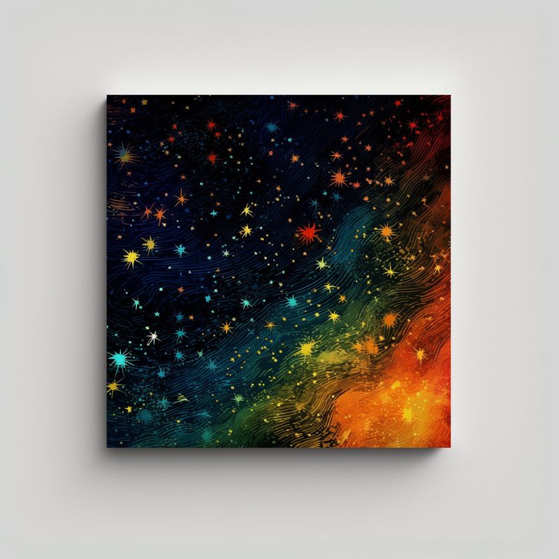 GENERICO - Pintura En Bastidor Diseño Minimalista Con Arte 60x60 Cm