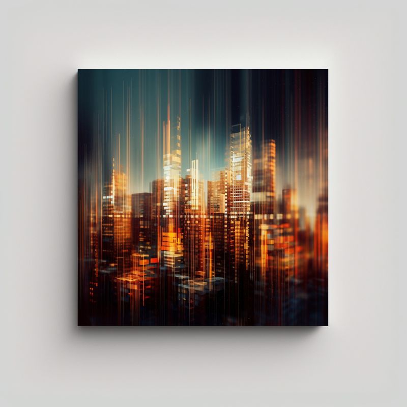 GENERICO - Cuadro Urbano Hiphop En Bastidor Cuadrado De 60x60 Cm