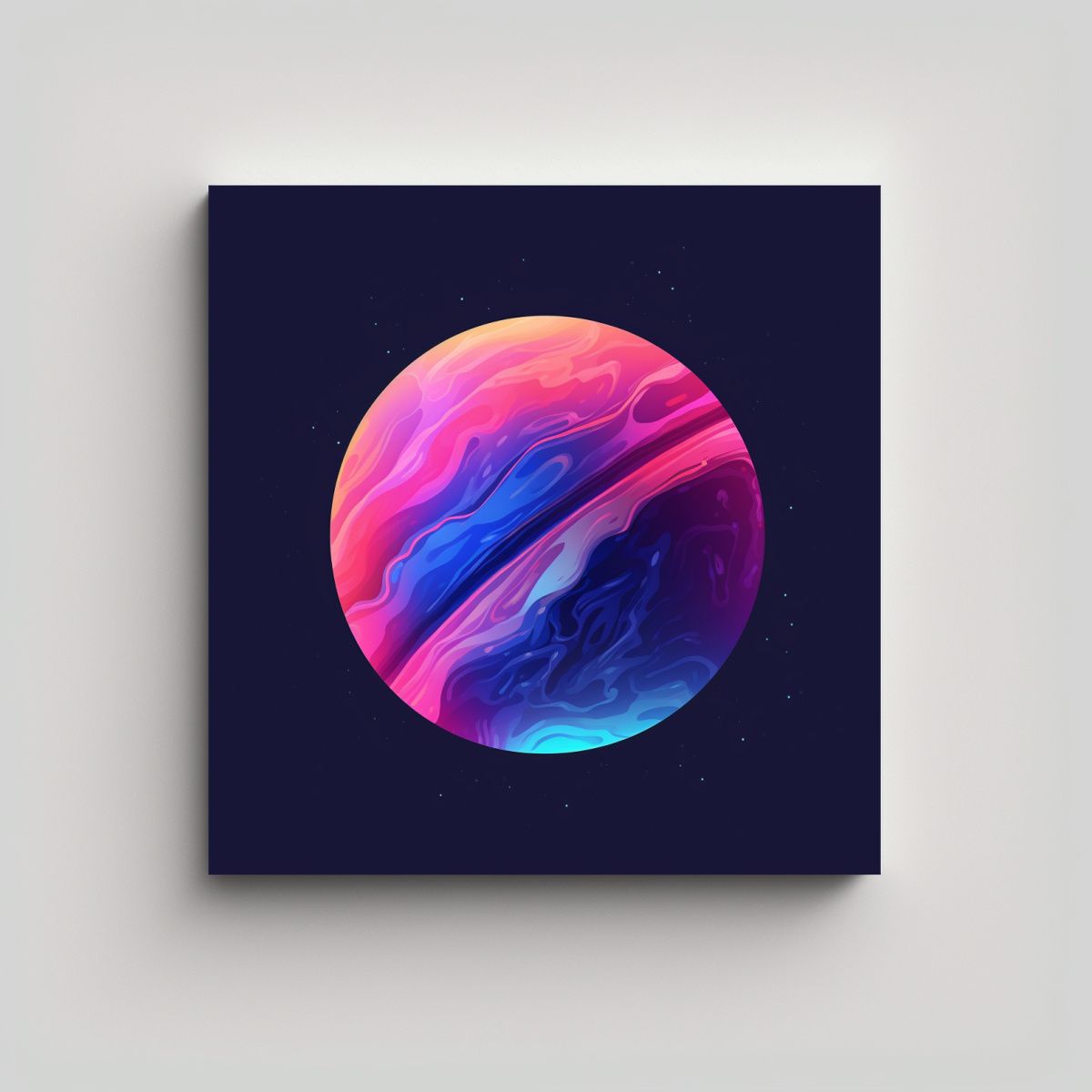 GENERICO - Cuadro Estrellados Crear Icono De Un Planeta En 70x70 Cm