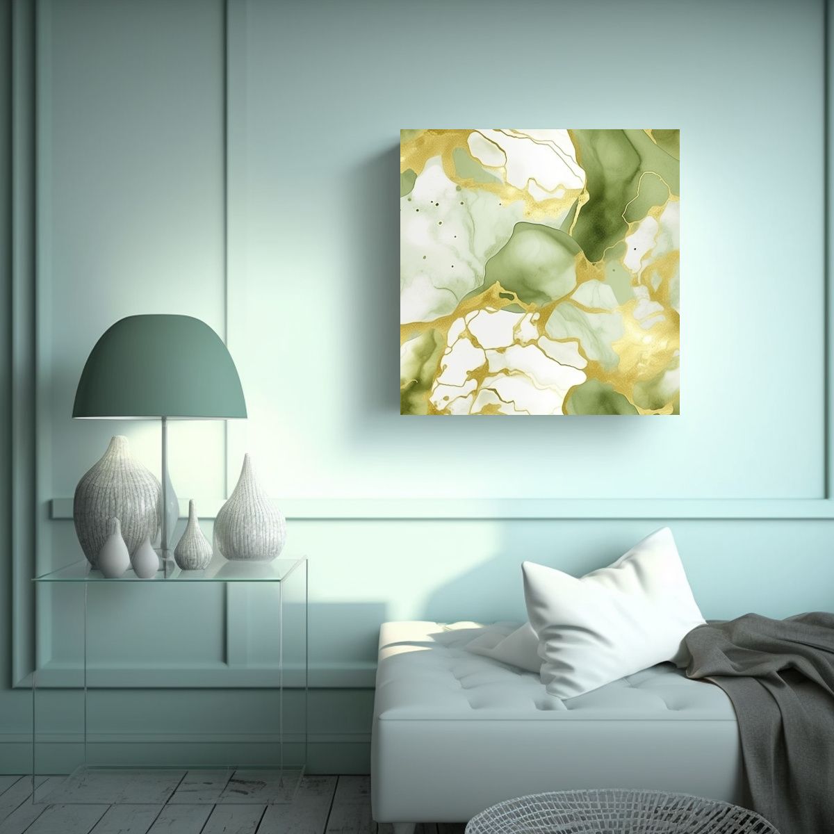 GENERICO - Tela En Bastidor Con Textura Minimalista De Tinta 80x80 Cm