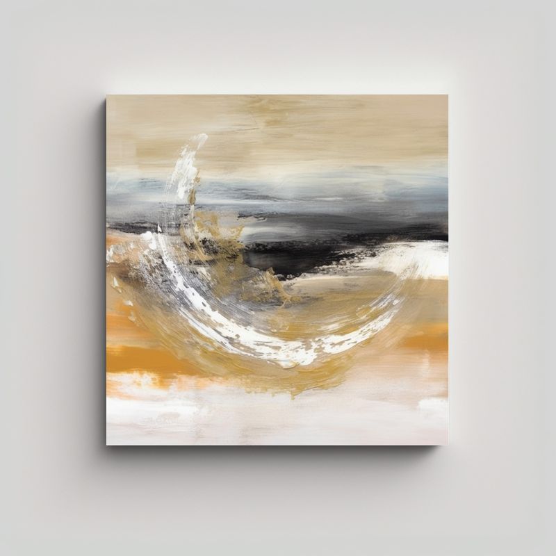 GENERICO - Pintura Pared Abstracta Intensidad Perez Sola 90x90 Cm