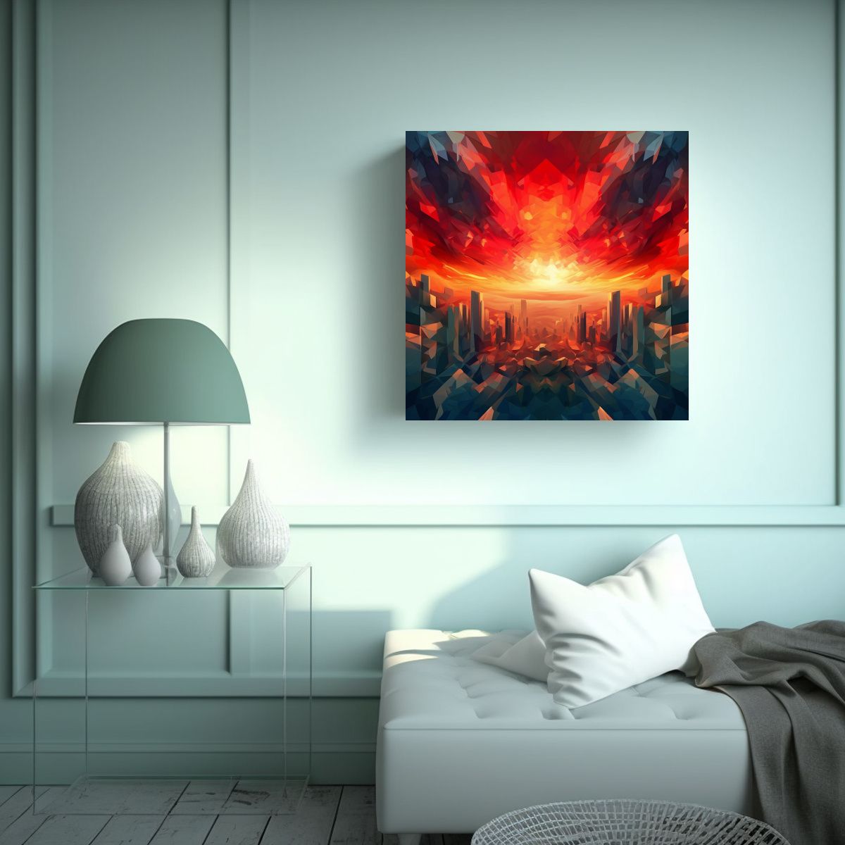 GENERICO - Pinturas De Decoración Con Temática De Fuego Y 80x80 Cm